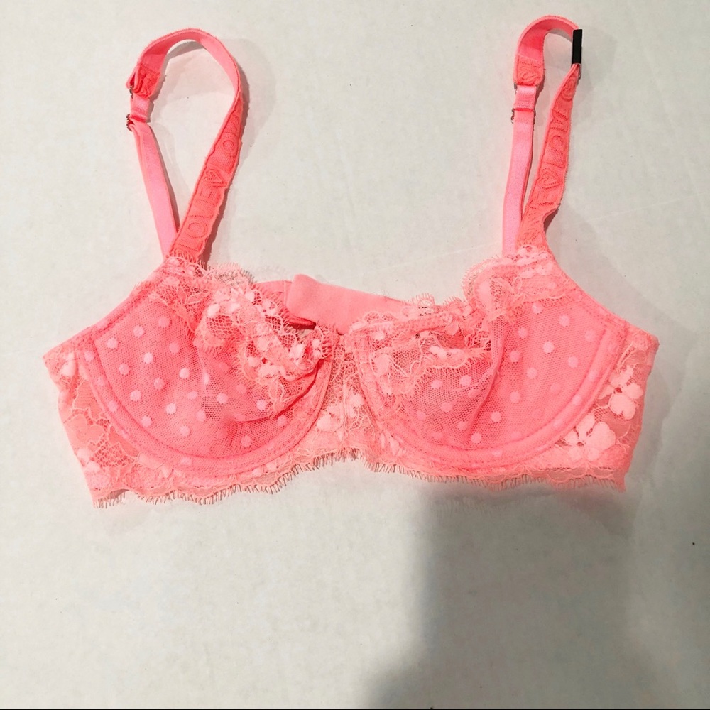 Victoria’s Secret Hot Pink Lace Bra